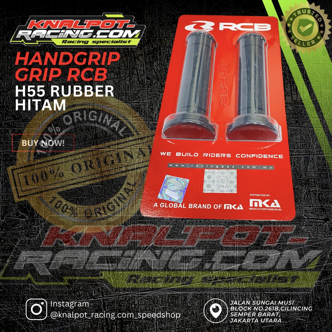 HANDGRIP GRIP RCB H55 RUBBER HITAM ( BLACK )